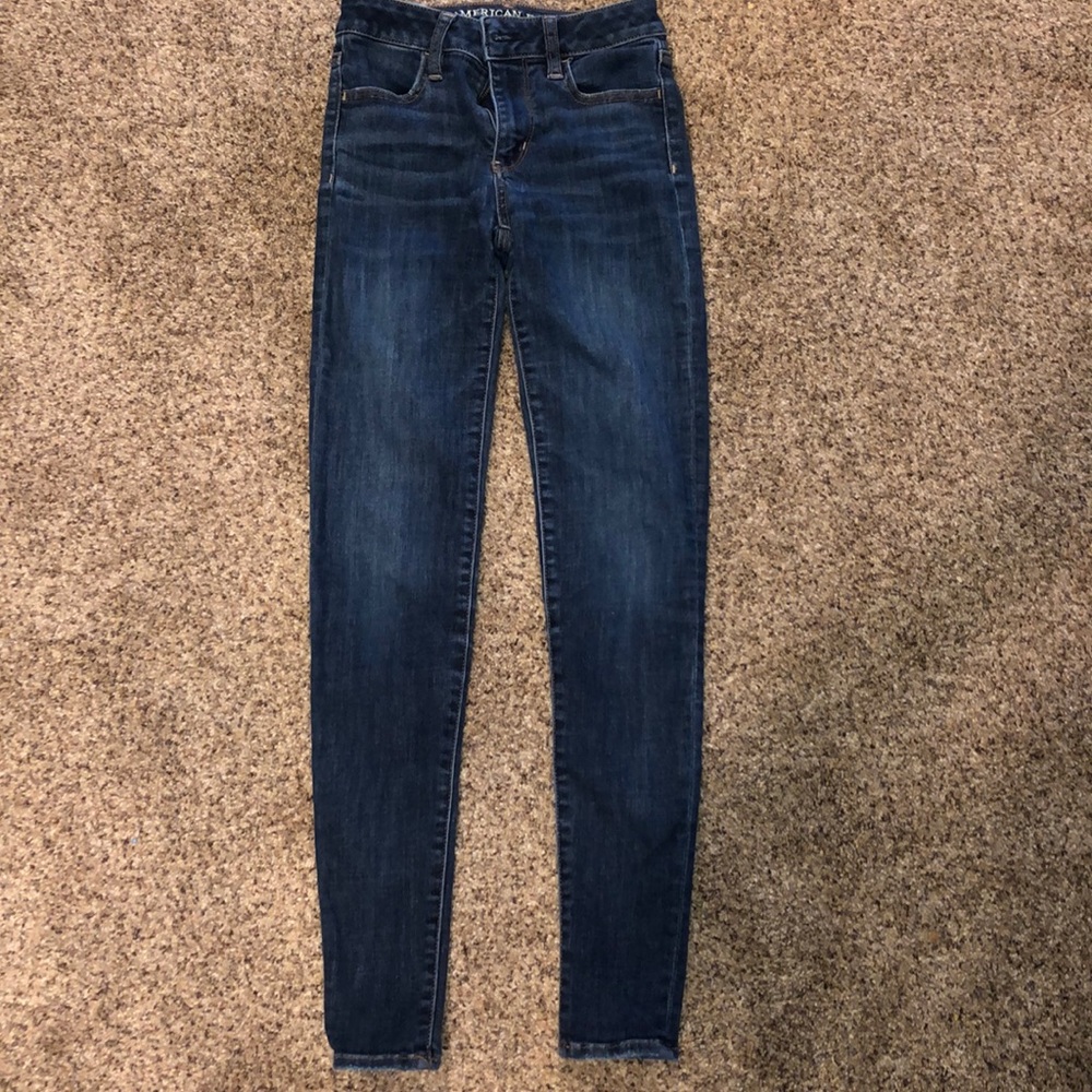 AMERICAN EAGLE DENIM ALL SIZE 0Long, super skinny - Picture 5 of 6